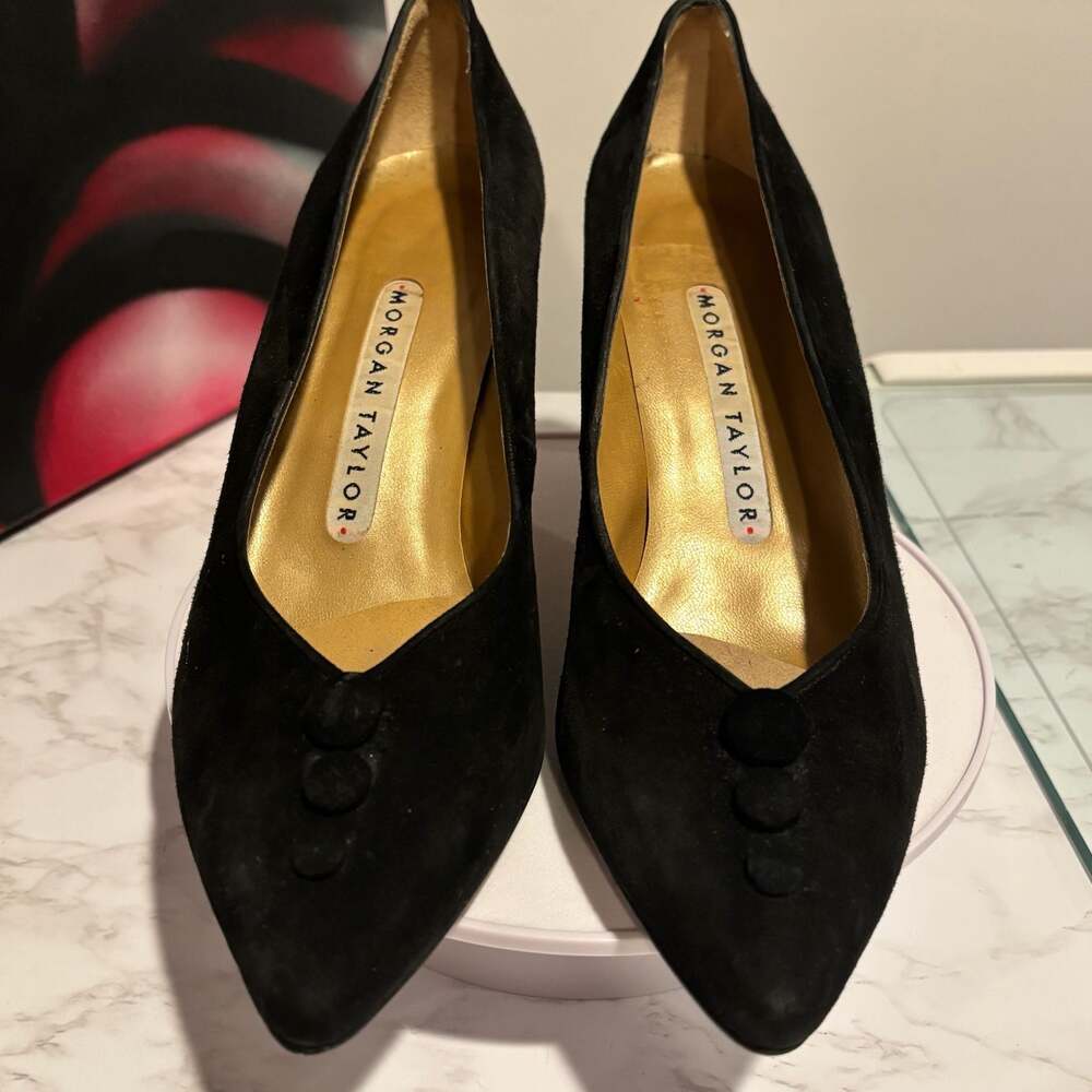 Morgan Taylor Women's Pumps Black Suede Size 8.5 - Picture 5 of 12